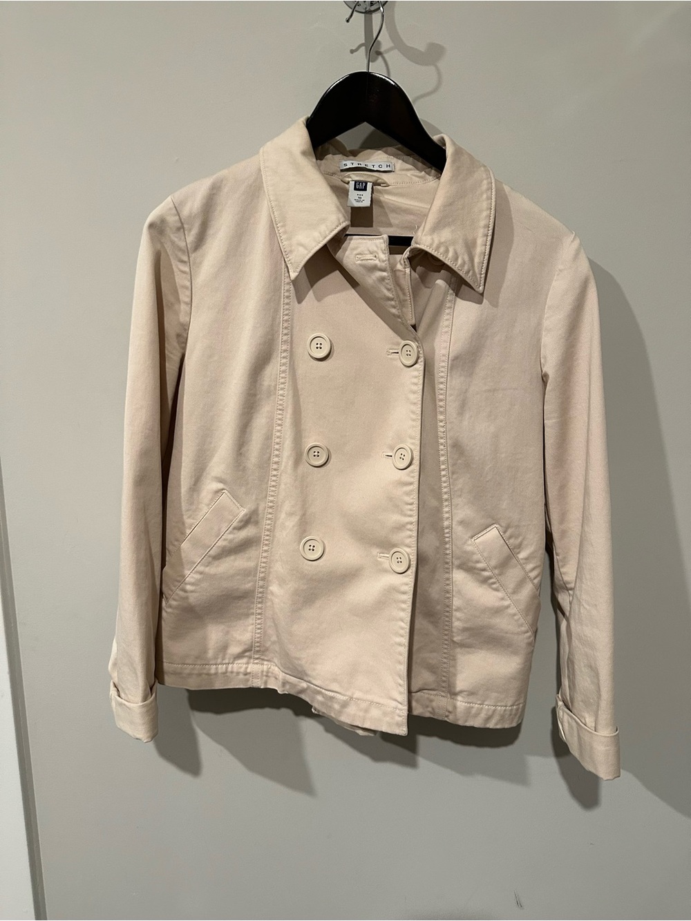 Women’s Gap Stretch Double-Breasted Beige Jacket
